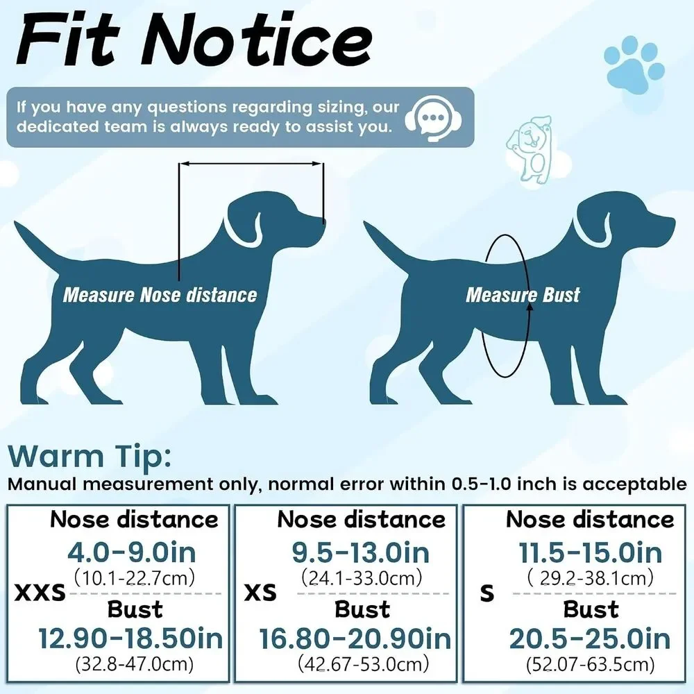 Adjustable Blind Dog Halo Collar, Protective Navigation Aid, XS 16.80